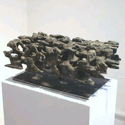 Emil Cimiotti: Strukturen, waagrecht, 1991/92, Bronze, 