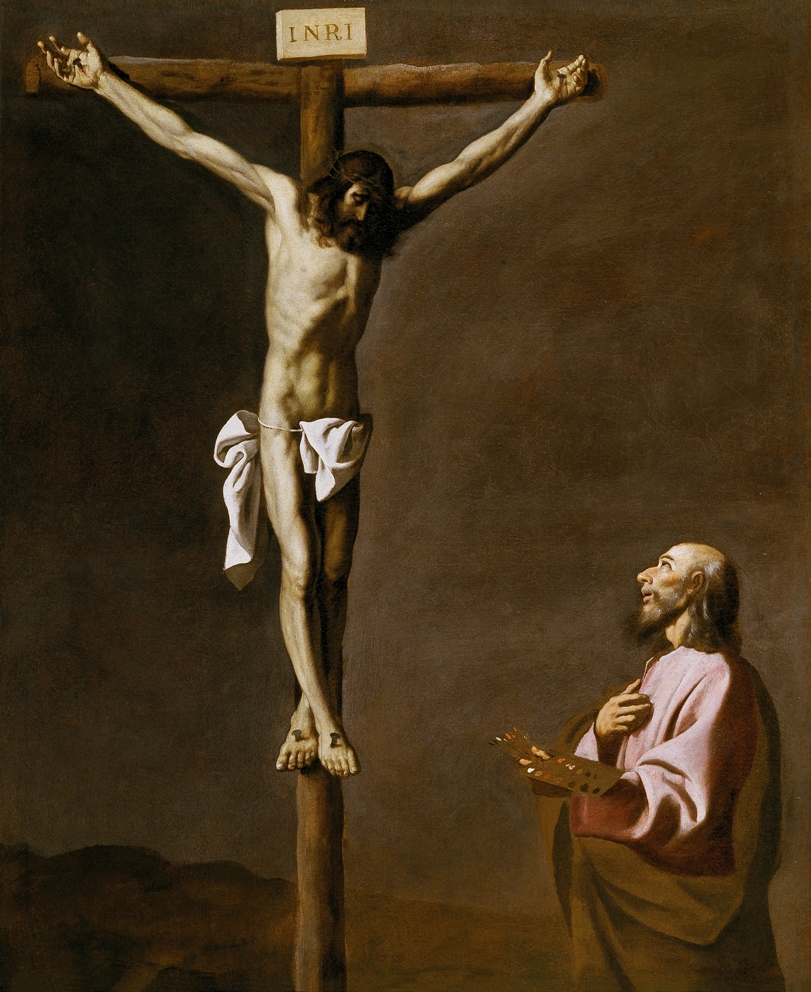 Der Evangelist Lukas als Maler vor dem gekreuzigten Christus, um 1635 © bpk / Scala / courtesy Schirmer Mosel