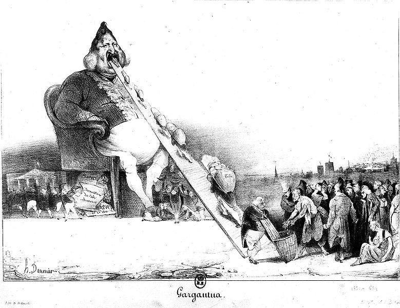 »Gargantua«, die Kritik Honoré Daumiers an Louis-Philippe I. brachte ihm sechs Monate Haft ein.