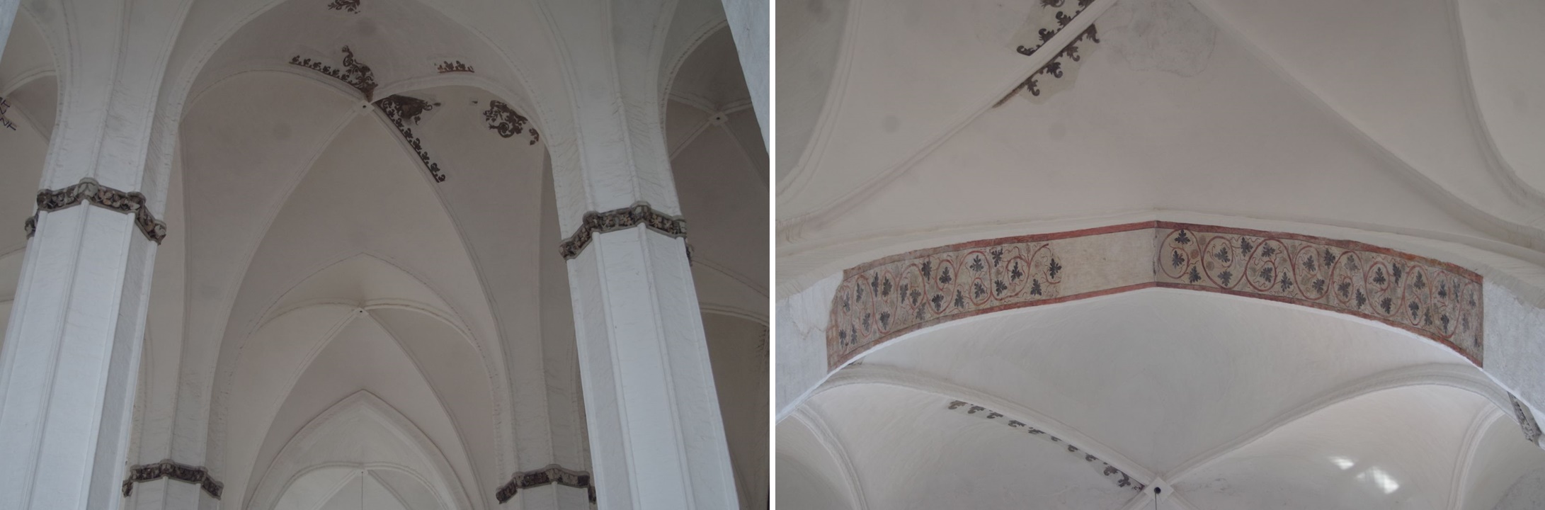 Die strahlend weißen Wände der Kirche St. Petri mit Resten der ursprünglichen Bemalung © Fotos: Stefan Diebitz