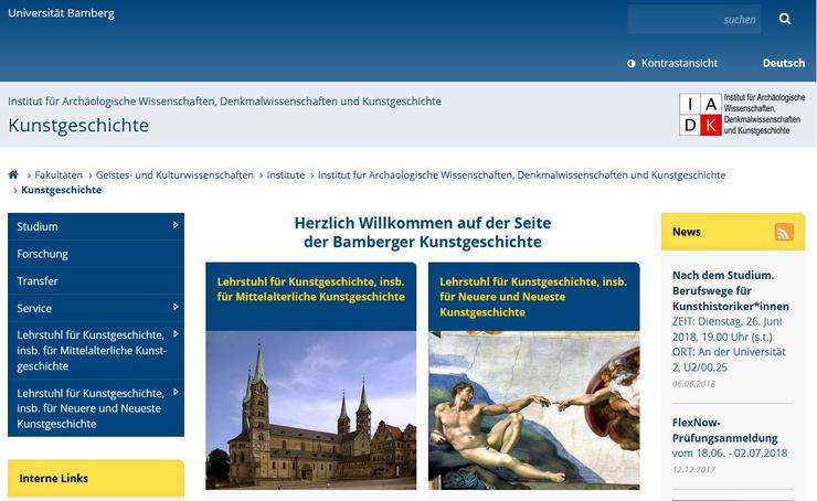 Otto-Friedrich-Universität Bamberg, Website