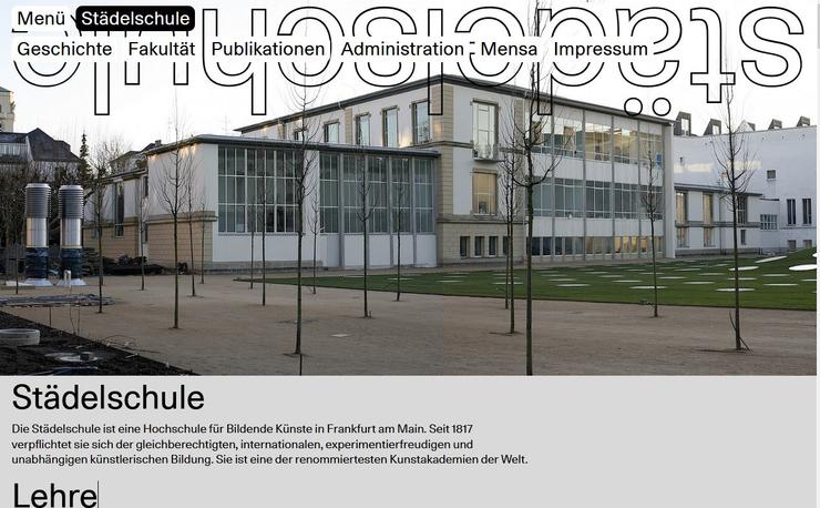 Staatliche Hochschule für Bildende Künste (Städelschule) Frankfurt am Main