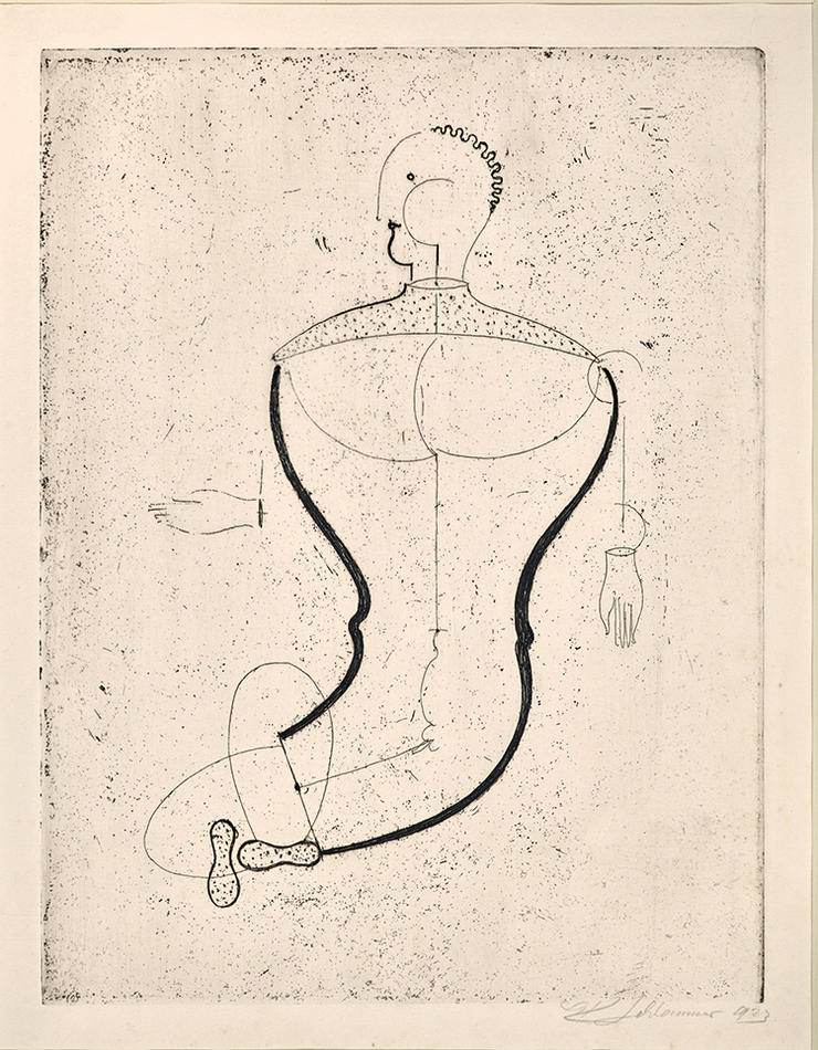 Oskar Schlemmer, Abstrakte Figur nach links, 1923 © Von der Heydt Museum, Wuppertal