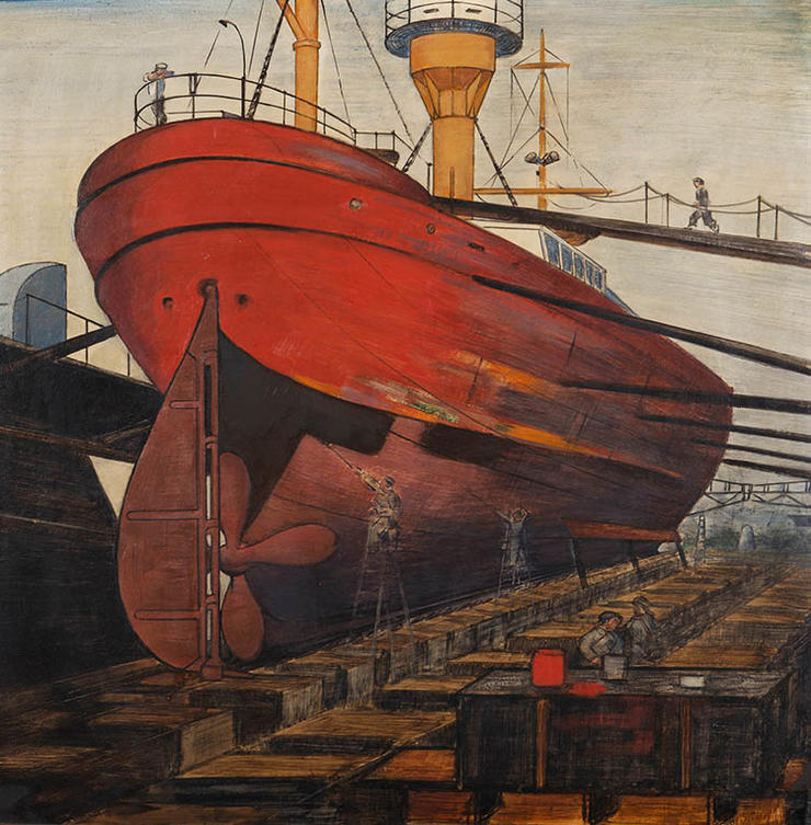 Oskar Schlemmer, Feuerschiff im Trockendock, 1941 © Von der Heydt Museum, Wuppertal