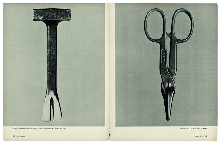 Walker Evans, Beauties of the Common Tool, Fortune, July 1955, © The Metropolitan Museum of Art, New York