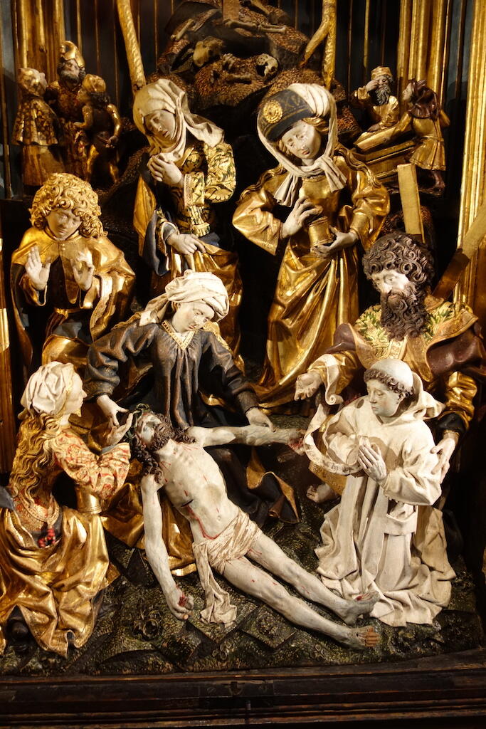 Retabel mit der Beweinung Christi, Werkstatt des Meisters Arnt von Kalkar und Zwolle, um 1483, Musée de Cluny, Paris, Foto: Dietmar Spengler