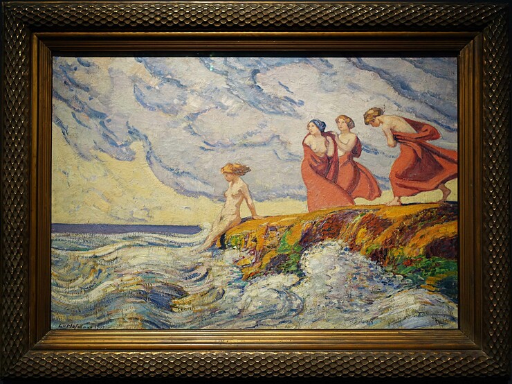 Ludwig von Hofmann: Vier Frauen am Meer, 1905, Öl auf Leinwand, Foto © Rainer K. Wick
