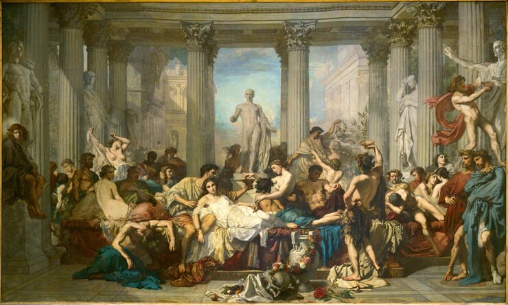 Thomas Couture, Die Dekadenz der Römer,1847 (Foto Musée d'Orsay, Paris)