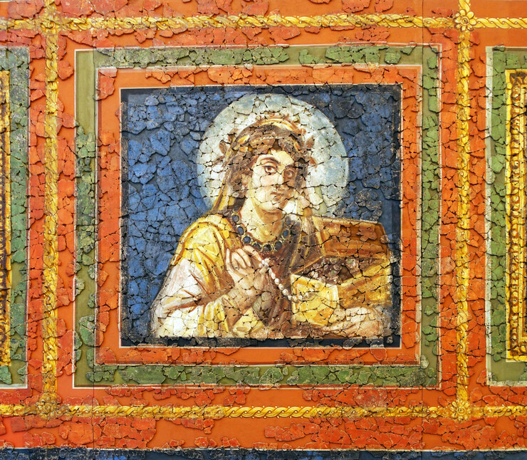 Konstantinische Deckenmalerei aus Trier, 1. Viertel 4. Jh. (Foto Rainer K. Wick)