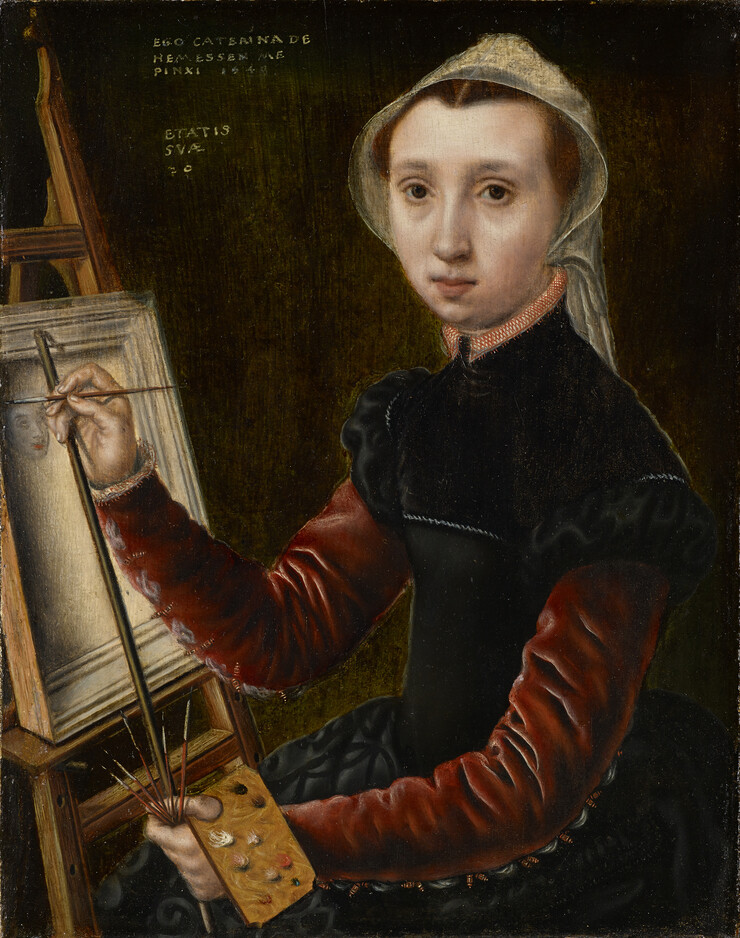 Katharina van Hemessen: Selbstporträt an der Staffelei, 1548 Kunstmuseum Basel, Schenkung der Prof. J.J. Bachofen-Burckhardt-Stiftung 2015