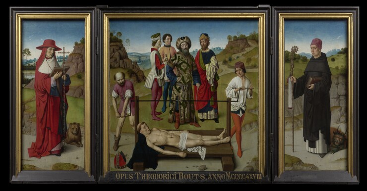 Das Martyrium des heiligen Erasmus mit den heiligen Hieronymus und Bernard  Leuven, M Leuven (Sint-Pieterskerk), Inv.-Nr. S/57/B  Foto: artinflanders.be, Dominique Provost 