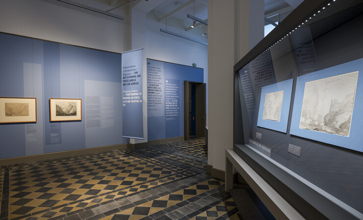 Im Raum "Kunst auf Papier" wird ein breiter Einblick in den zeichnerischen Nachlass Weitschs gewährt.  © Herzog Anton Ulrich-Museum, Kathrin Ulrich