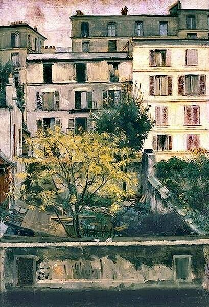 Maria Slavona: Häuser am Montmartre (auch Gärten auf Montmartre, Gärten an der Rue de l'Orient auf Mont Martre) 1898 © Nationalgalerie Berlin / Wikimedia Commons
